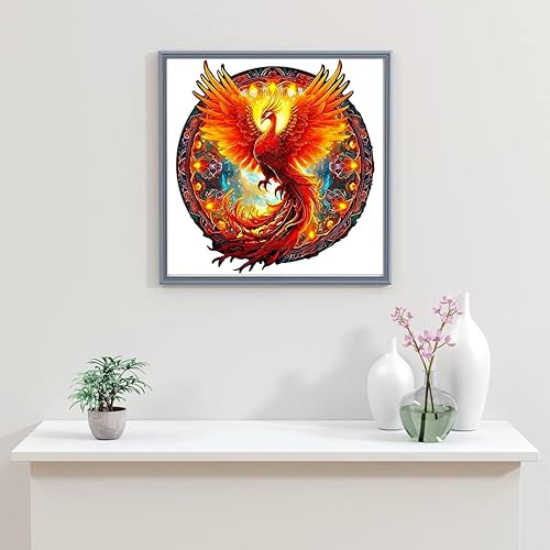 Miniatura 2 de EIBEILI Kits de pintura de diamantes para adultos, Phoenix DIY 5D, kits de arte de diamantes para principiantes, kit de manualidades de cristal de