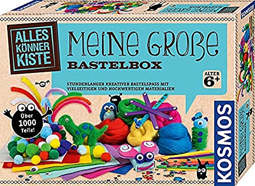 Kosmos 604431 AllesKönnerKiste Meine große Bastelbox, Bastel-Set, Bastelsets für Kinder, Bastelmaterial, Bastelzubehör, Bastelbedarf, Basteln für Kinder ab 6 Jahren