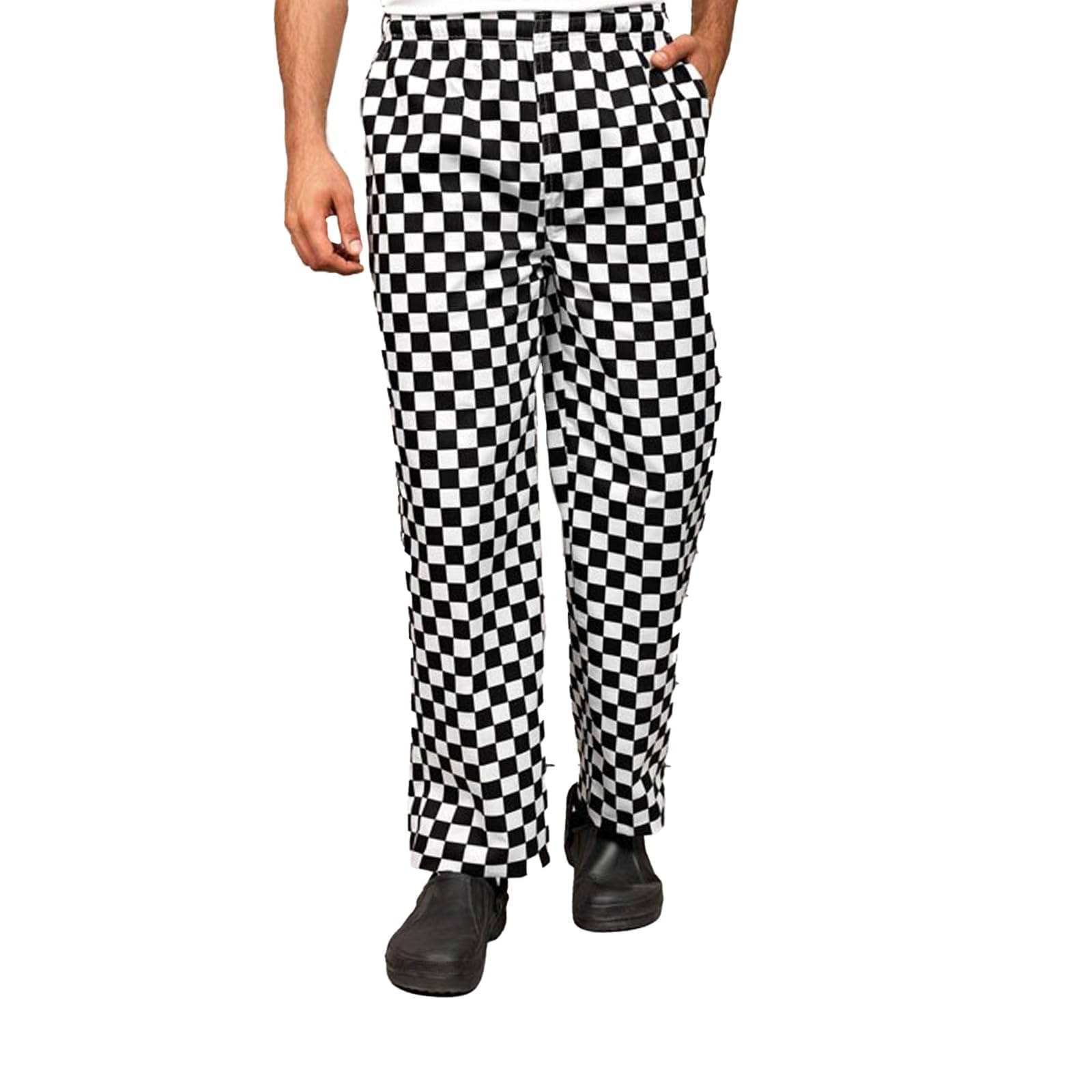PRICE BEATER Uniformi da cucina professionali da cuoco, unisex, per adulti, in policotone, con elastico in vita, ideali per l'uso quotidiano