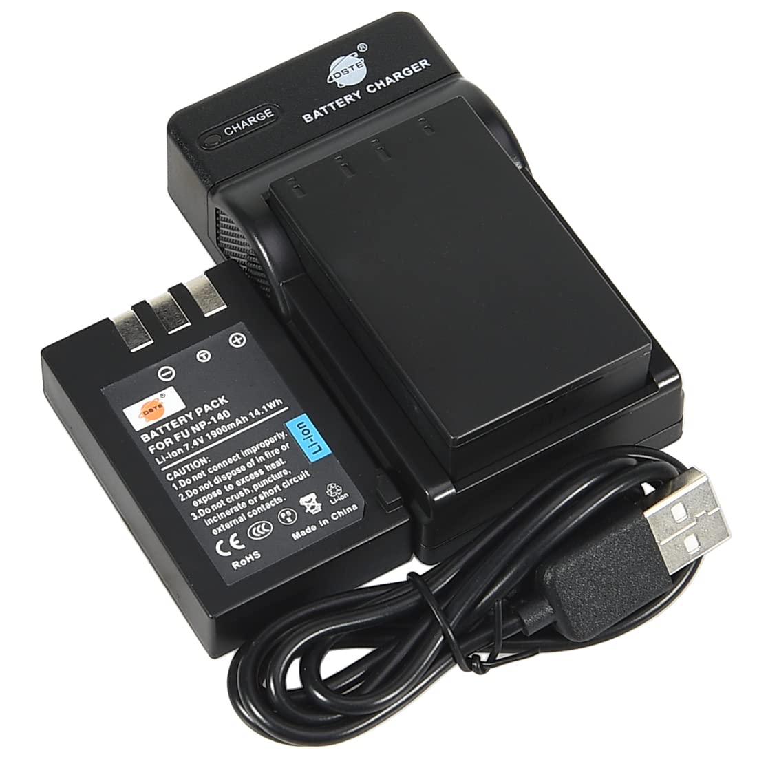 DSTE 2x NP-140 Akkus + Ladegerät Für Fuji FinePix S100FS S200EXR Kameras