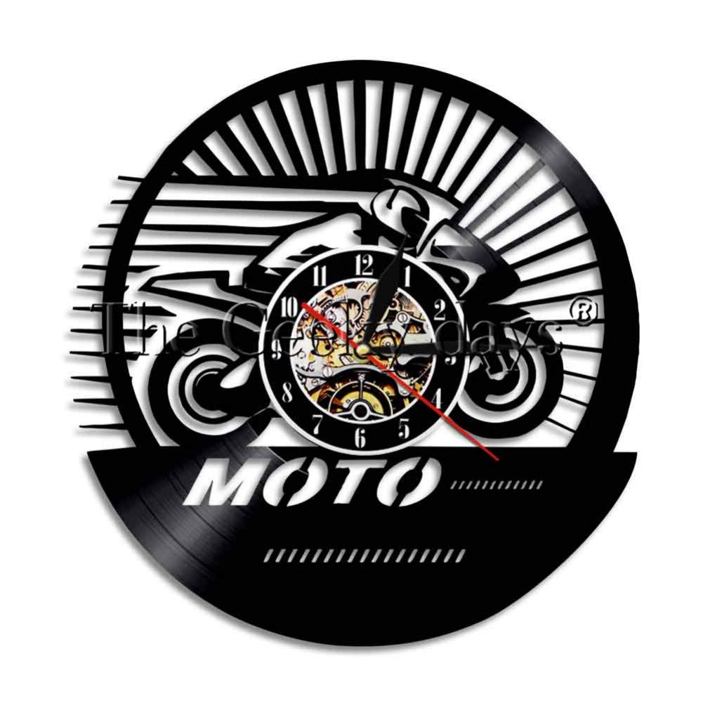 Wall Clock Extreme Moto Racing Vinyl Record Wall Clock Fan Art Decor Original Gift Unique Decorative 12" Vinyl Clock