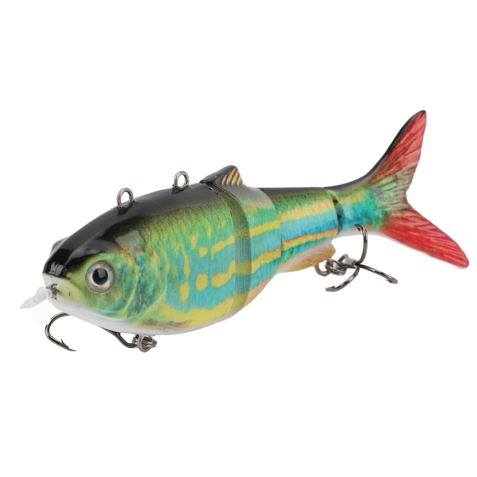Appât de Pêche électrique articulé, Leurre de Pêche Robotique avec LED, Rechargeable par USB, adapté aux Environnements d'eau Douce