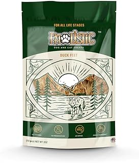 Pawlistic Dehydrated Duck Feet Treats for Cats and Dogs- 8pc