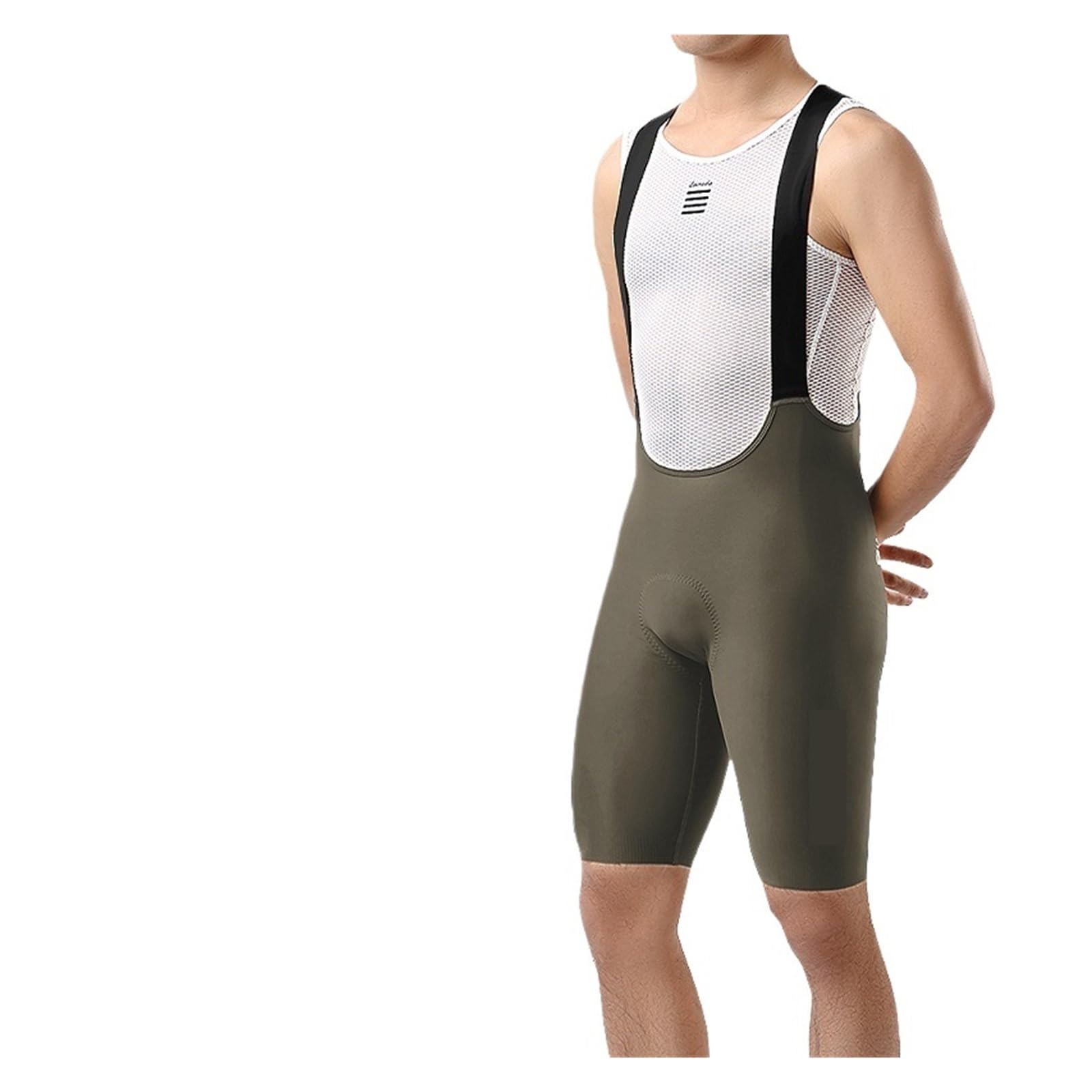 Bicicleta Pantalones Cortos Culotte de Ciclismo for Hombre, Transpirable, Verano, Acolchado, for montaña(Deep Green,M-EU)