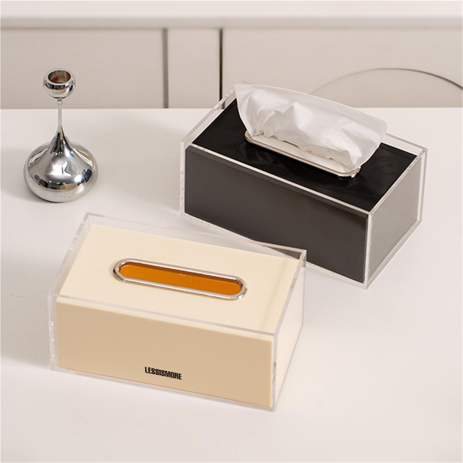 Porta Scottex Da Parete Tavolino Da Caffè for Uso Domestico Con Scatola Di Fazzoletti for Parete E Tavolo(Black)