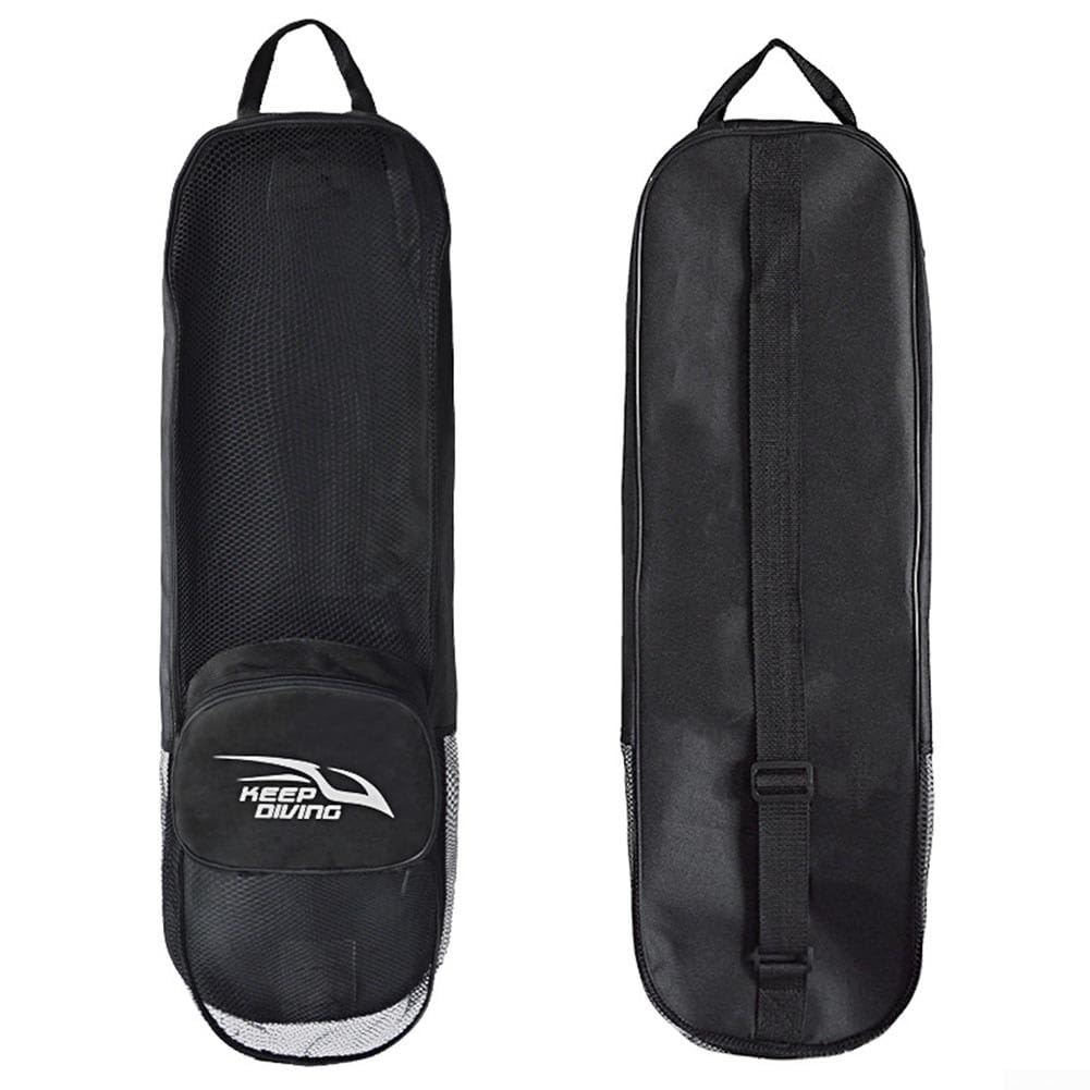 Netz-Schnorchelausrüstungstasche extra groß Strandtasche zum Tauchen Schnorcheln Schwimmen Netztasche mit Schultergurt für Tauchen Schnorchel Flossen Schwarz