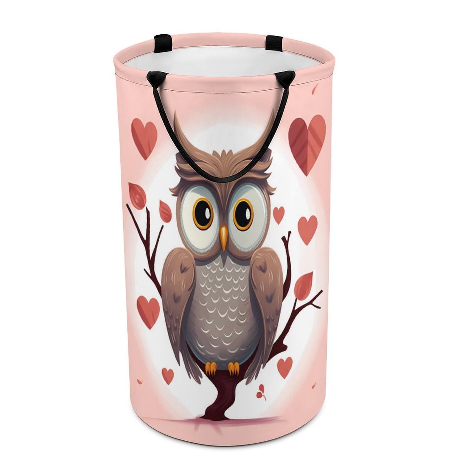Owl Lover1 Laundry Basket Freestanding Laundry Hamper with Handles Waterproof Dirty Clothes Hamper Collapsible Washing Bin Aesthetic Clothes Basket for Bathroom Bedroom Dorm