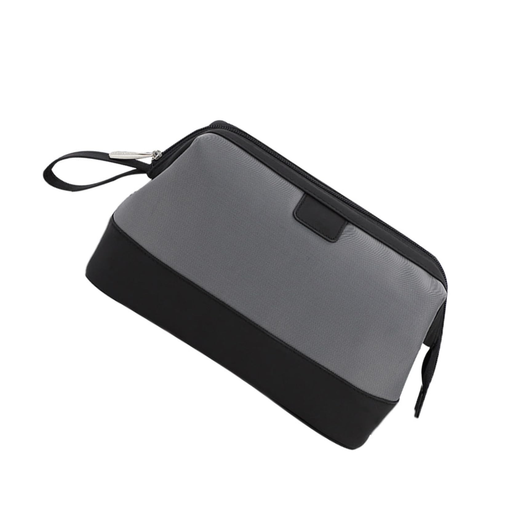 Bolsa de Aseo para Hombre Gris Neceser Multifuncional Portátil para Viaje Almacenamiento Práctico para Cosméticos y Objetos Personales