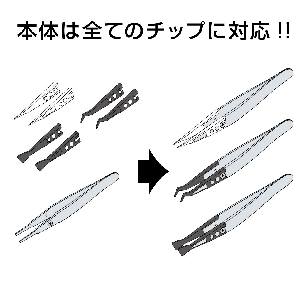 Amazon.co.jp: ホーザン(HOZAN) ESDチップ チップ交換式ピンセット交換