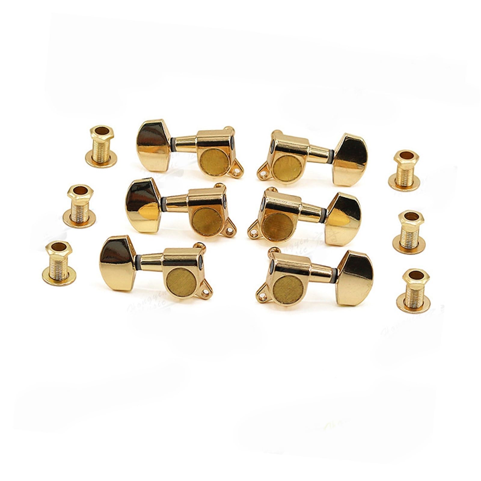 Locking Guitar Tuning Pegs Stimmwirbel Für Folk-Gitarren Mit Quadratischem Kopf Vollständig Umschlossen Und Verriegelungsbeschlägen Versehen(Gold)