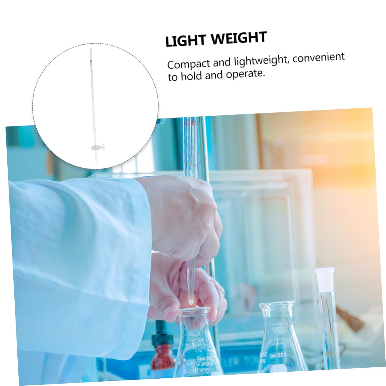 PartyKindom Tube De Mesure En Verre 10ml Outil Acide Laboratoire Chimie Fournitures Expérience Instrument