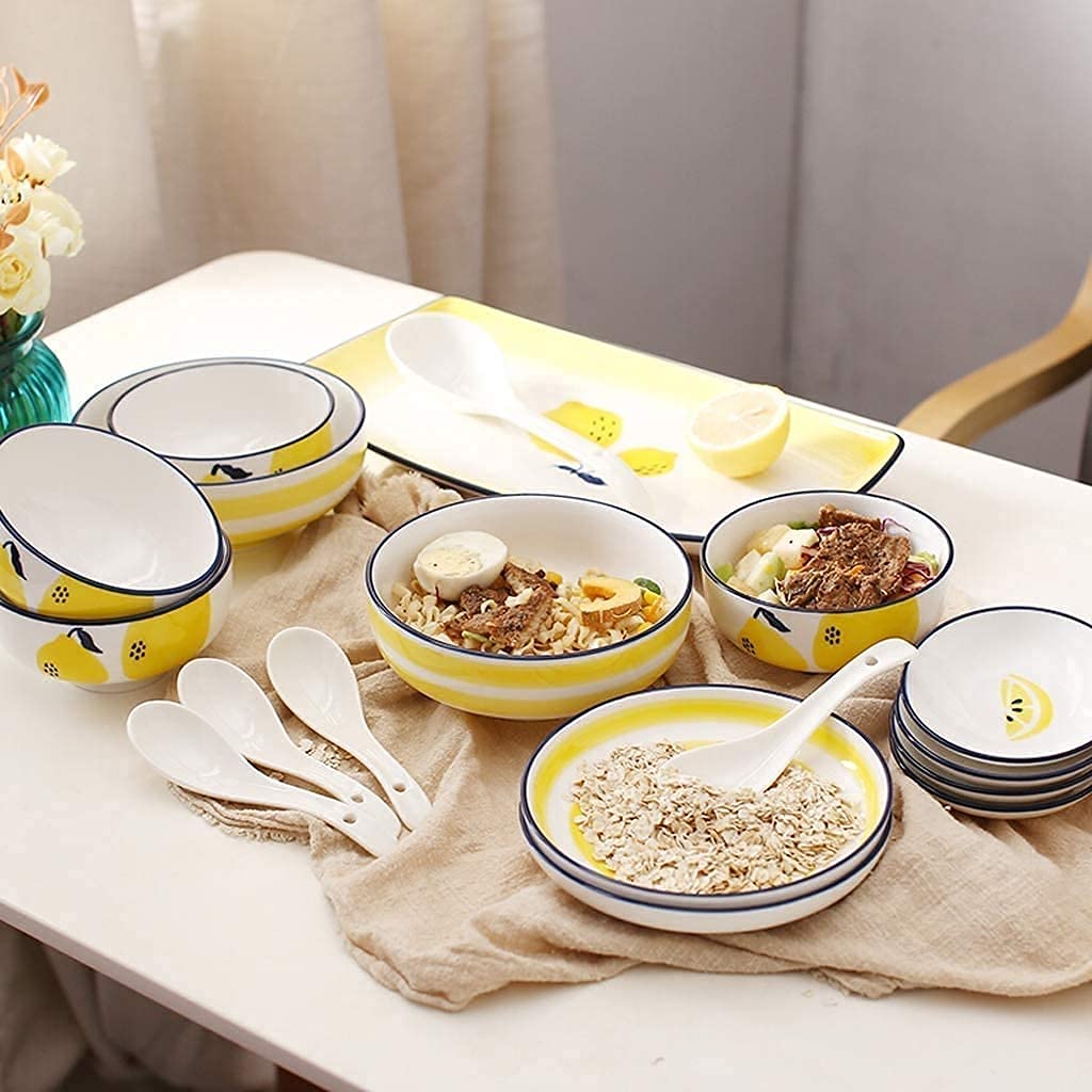 Amazon.co.jp: 食器セット、セラミック食器セット、18点セット、ボウル