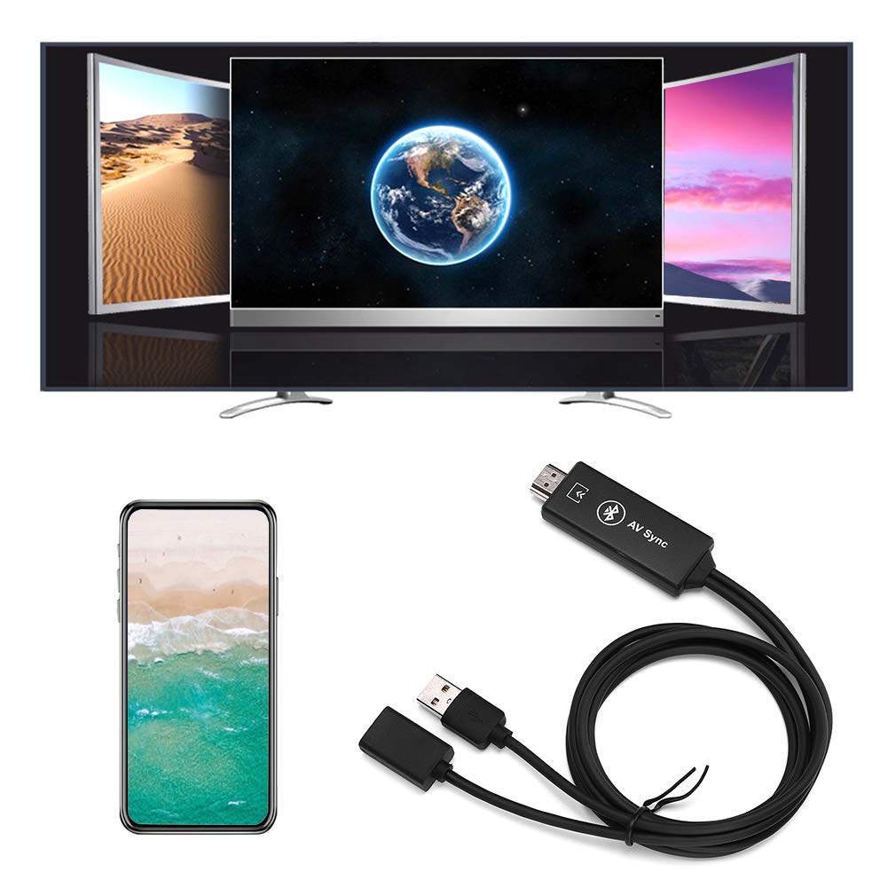 N NEWTOP Cavo HM05 Mirroring Adattatore TV HDMI HDTV MHL Full HD 1080p USB Unive