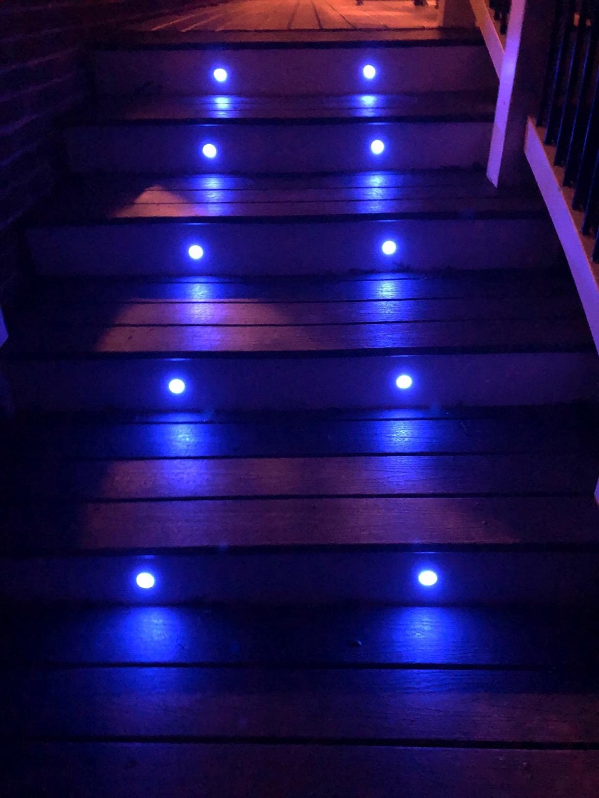 6er Set LED Einbaustrahler Blau Bodeneinbaustrahler 12V Ø30mm Deckenspots 0,6W 9LM Terrassenbeleuchtung Außen IP67 Wasserdichte LED Bodenleuchten Treppen Beleuchtung