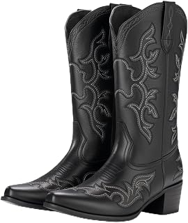 IUV Cowboy Boots For Women Western Cowgirl Classic Fashion Boot