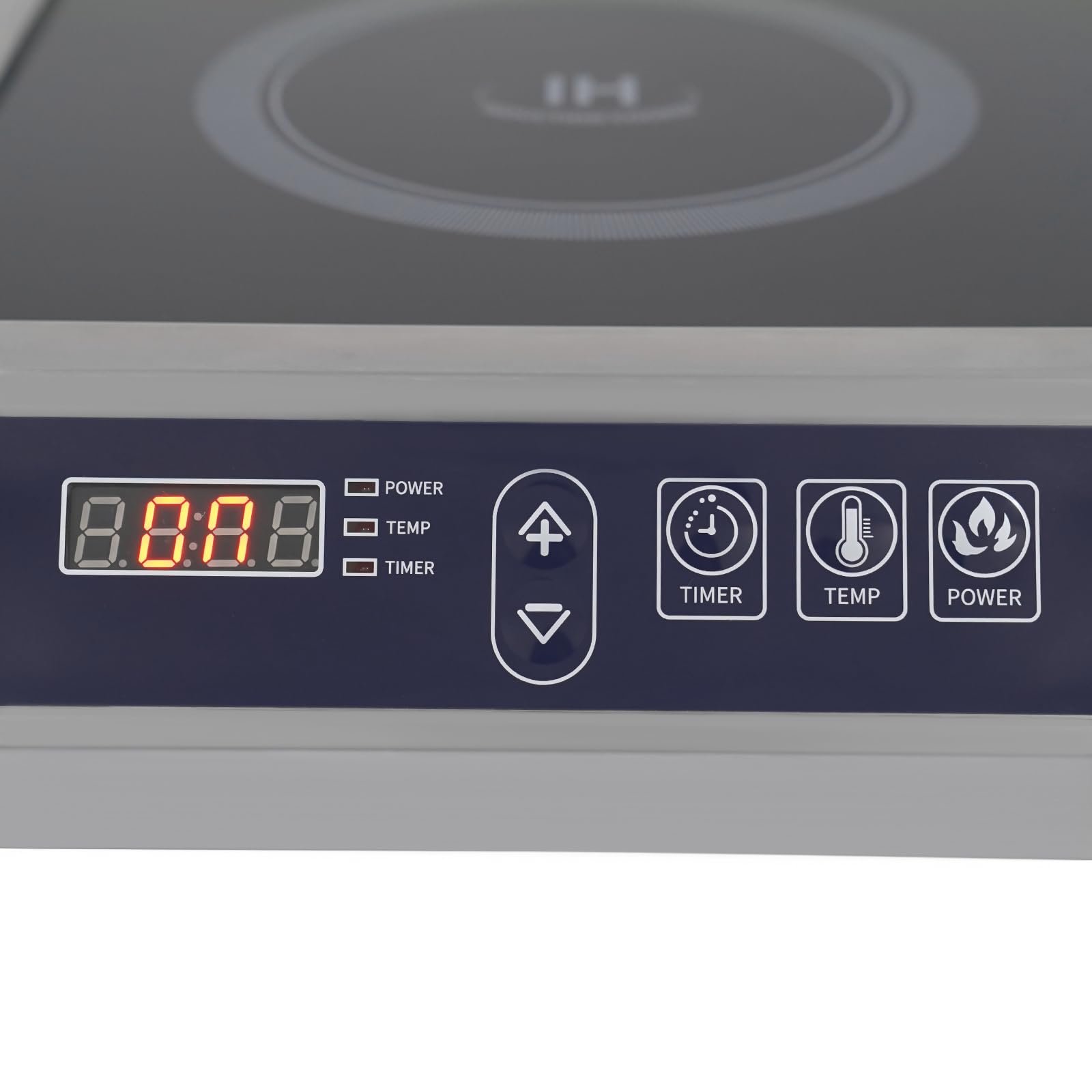 Fornello a induzione in acciaio inox per una cottura efficiente, perfetto per la vostra cucina, vetro microcristallino, 400 – 3500 W, 13 velocità, timer 24 ore