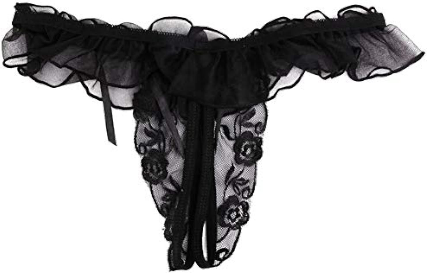 OtherWomen's Open Crotch G-string Thongs - Black