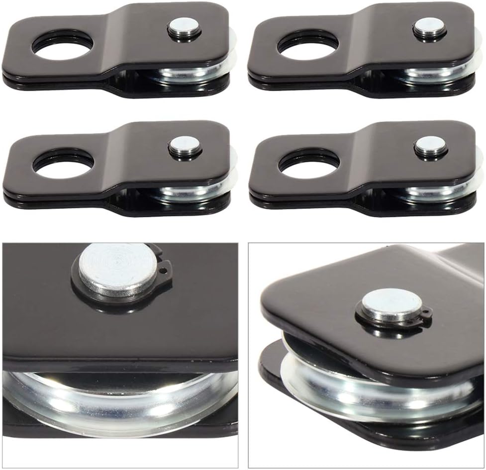 Block Pulley Snatch Block 8000 lbs Heavy Duty Block Pulley Hoist for 1/4 5/16 D Ropes