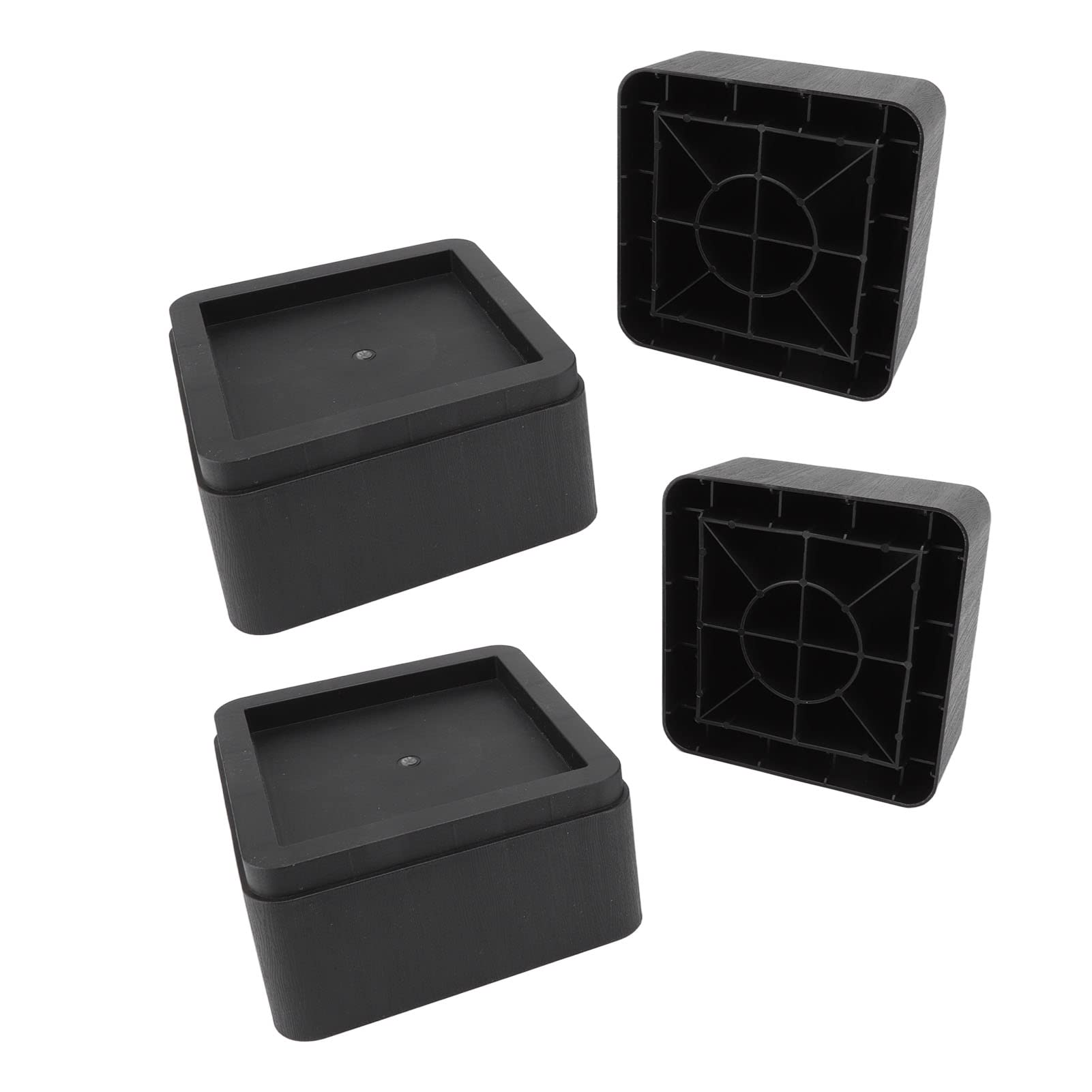 Cocoarm Elevadores de Muebles Almohadillas Elevadoras de sofá Cuadrilátero de Plástico 4 Piezas 7,36 X 3,66 Pulgadas Muebles Elevados para Cama Sofá Silla Escritorio Agrega Espacio Debajo de la Cama