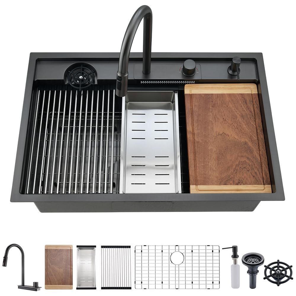 28 Drop In Kitchen Sink - Beslend 28x22 Inch Stainless Steel Kitchen - View #13