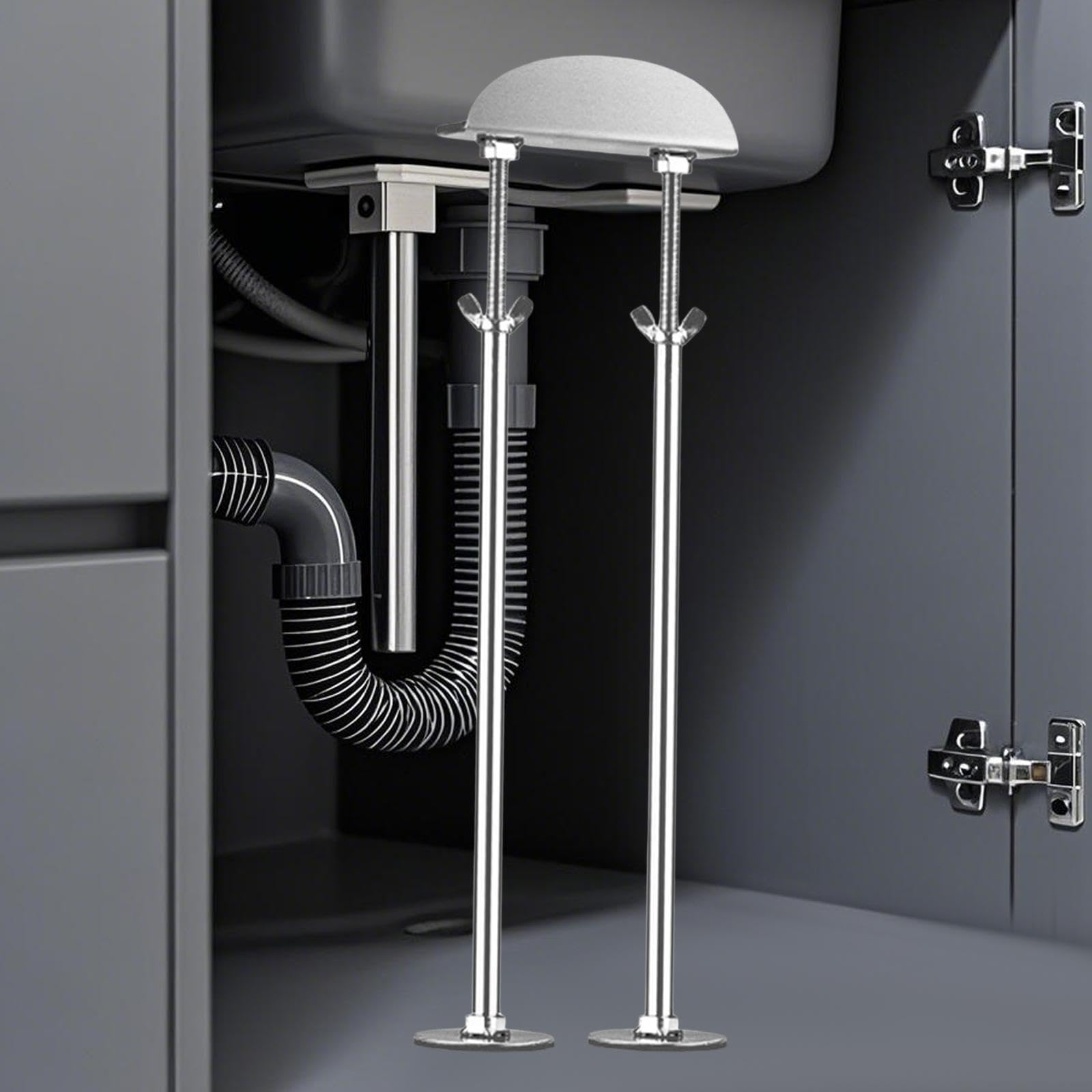 Kitchen Sink Support Adjustable Undermount Sink Bracket for Bathroom Kitchen L-image-28