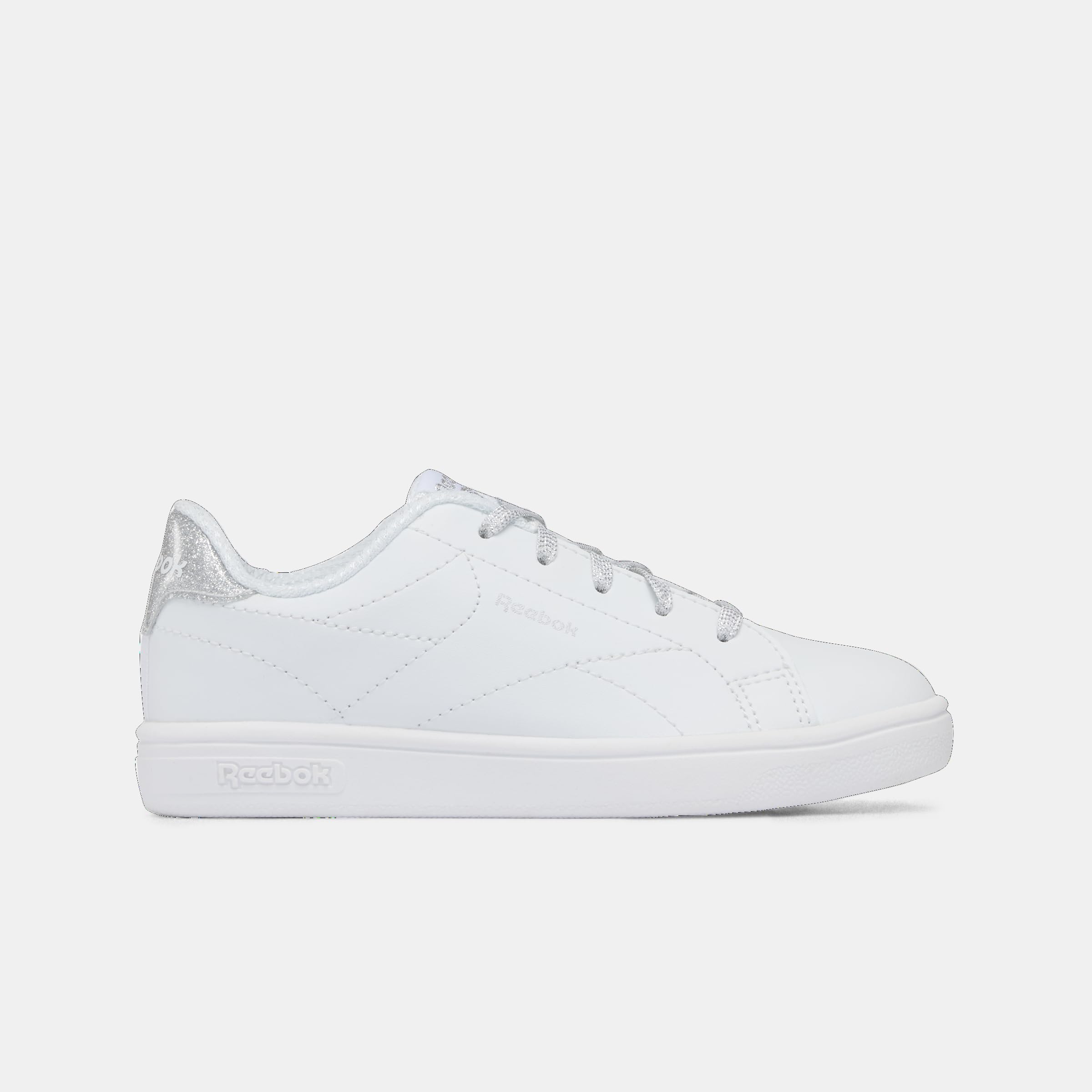 Reebok Court Clean Trainers, White/White/Silvermet, 30.5 EU / 11.5 UK, White Silvermet, 12 UK Child