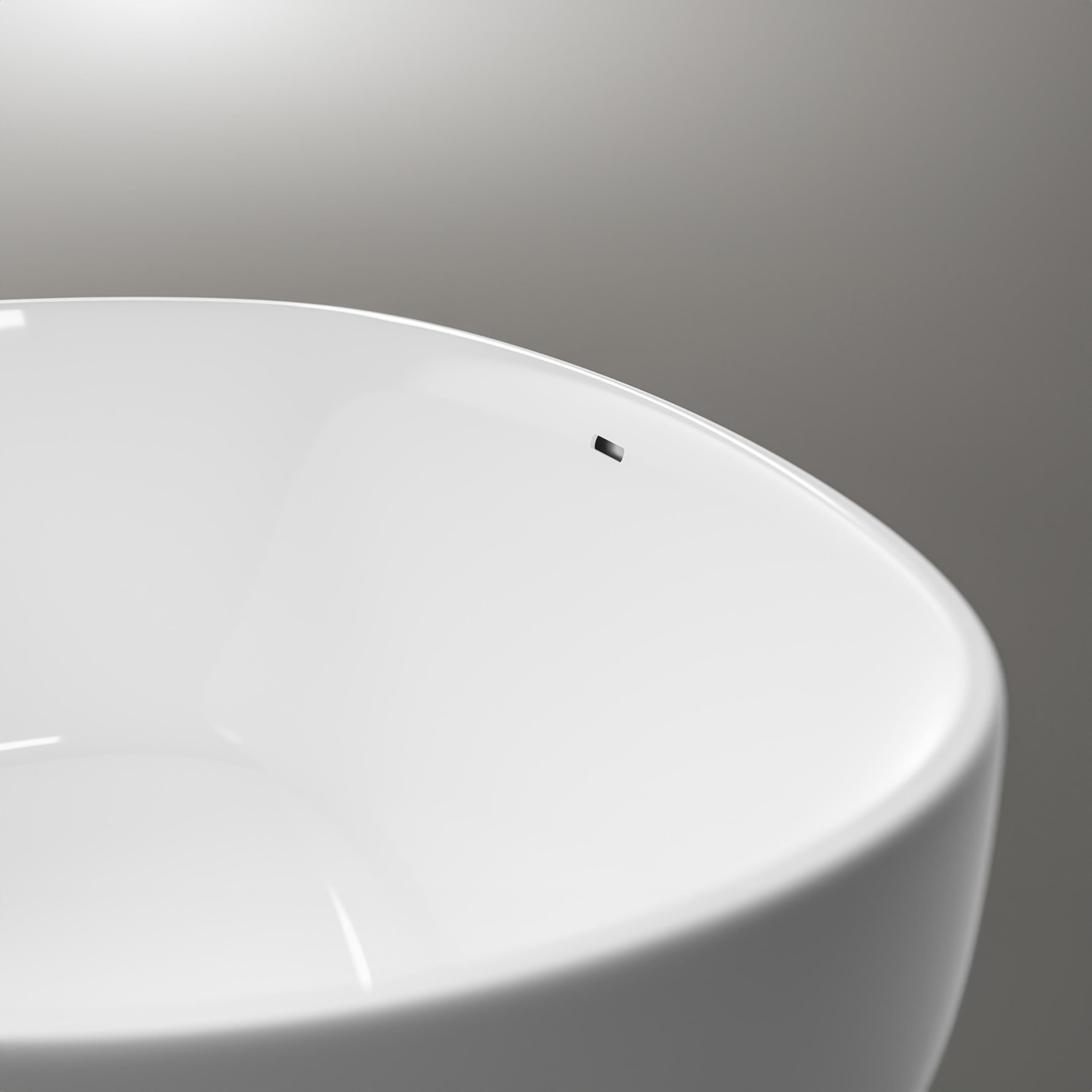 BERNSTEIN - Baignoire îlot ovale design Blanc brillant Acrylique + Bonde et trop plein, 270L - 170x80x58cm (lxLxH) - BELAQUA
