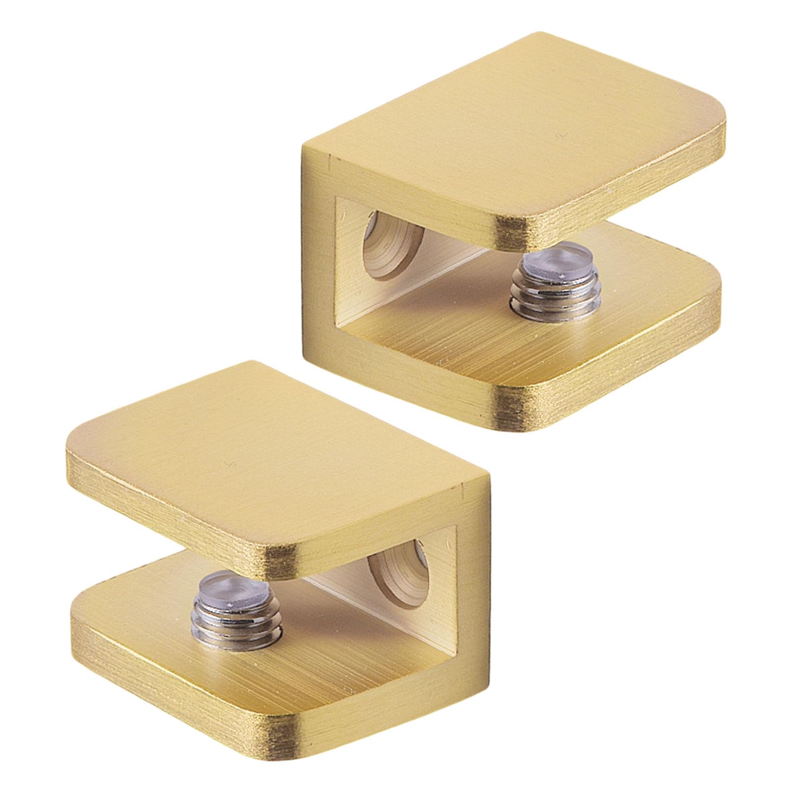 2lots Antislip Glass Panel Brackets Copper Shelf Clamps Adjustable for Wine Rack Cabinet Storage Durability Copper Shelf Brackets