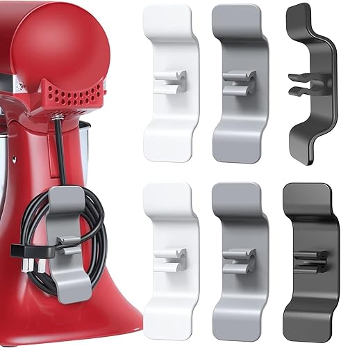 Organizador de cables para electrodomésticos, 6 unidades, organizador de cables de cocina, soporte para cables, soporte para cables, enrollador de