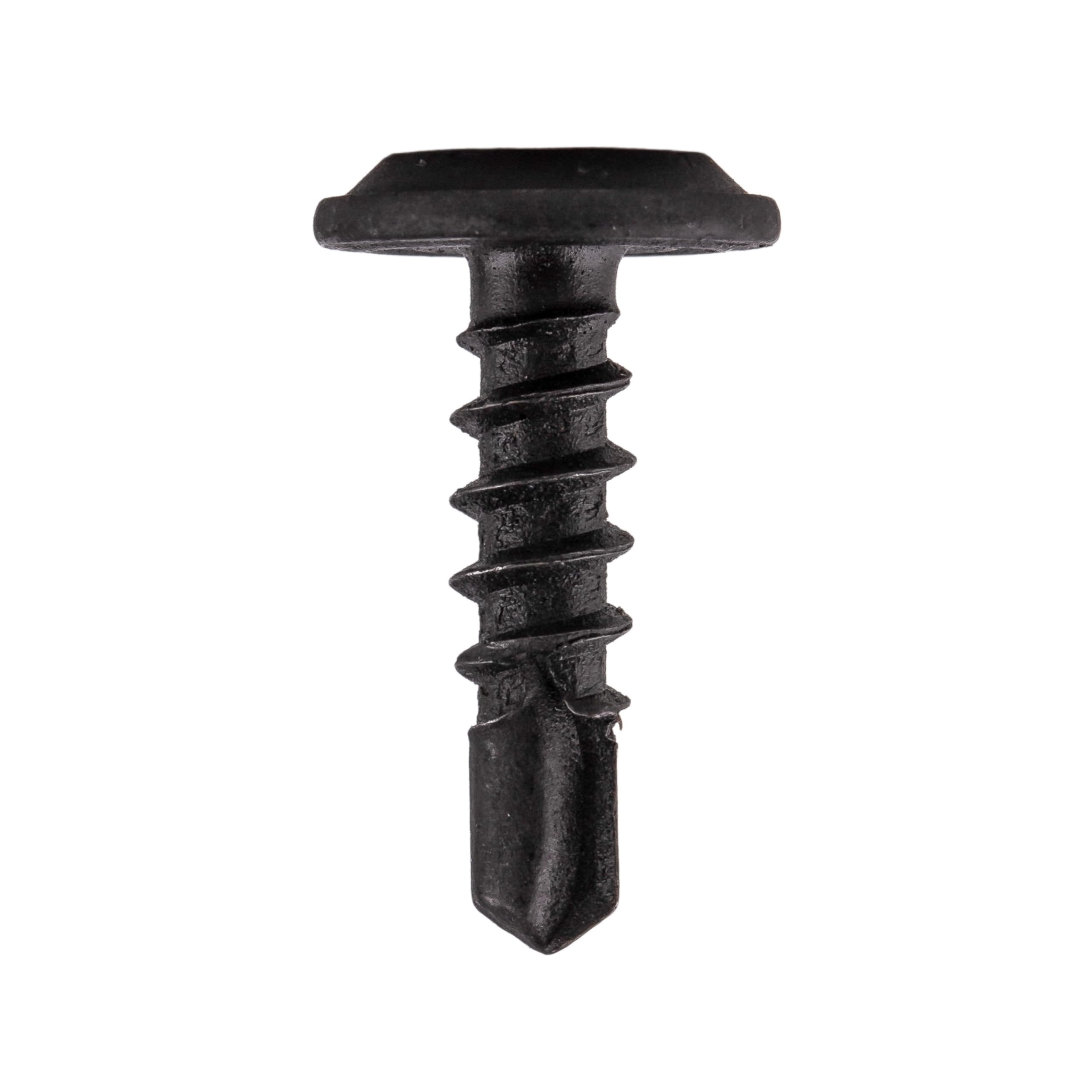 MIVOS Wkręty samowiertne fosfatowane czarne – 16 x 4,2 mm – 100 sztuk – śruby montażowe – śruby do płyt gipsowo-kartonowych – wkręty do płyt gipsowo-włóknowych