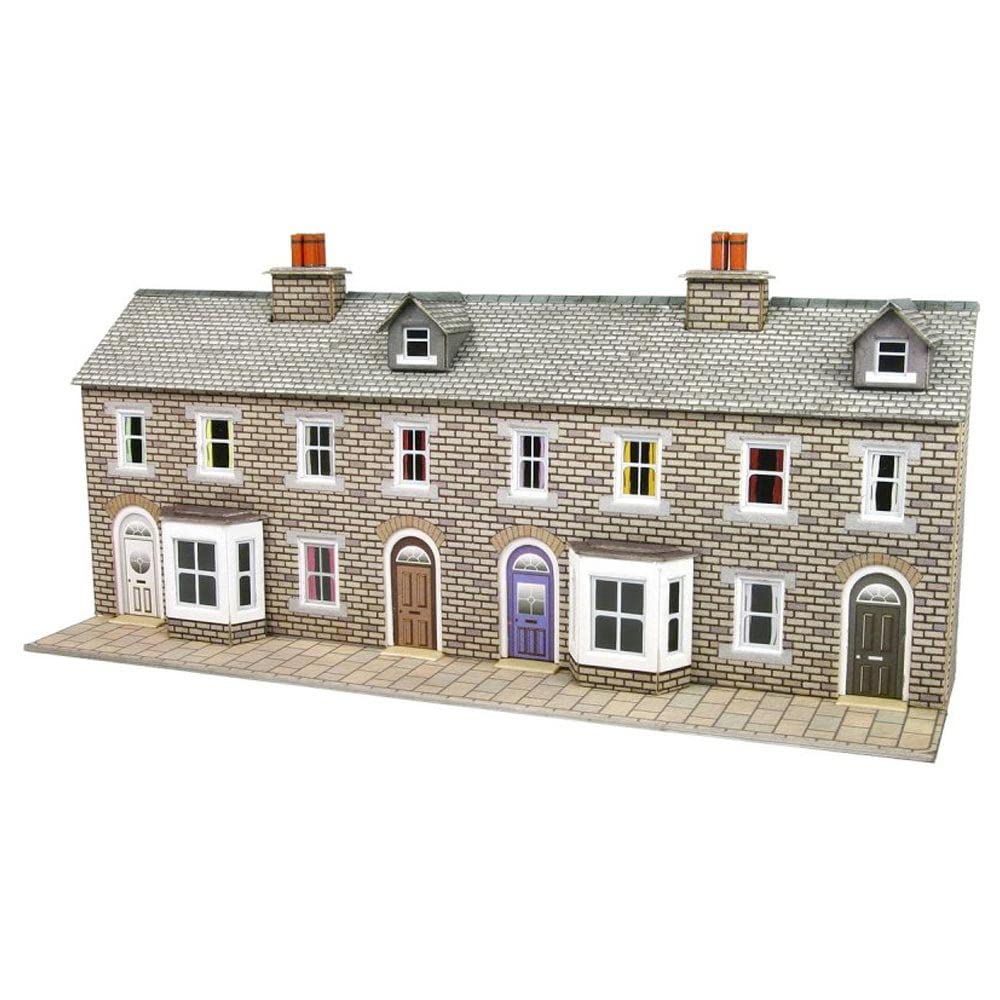 Metcalfe PN175 Low Relief Terraced House Fronts Stone N Gauge Kit