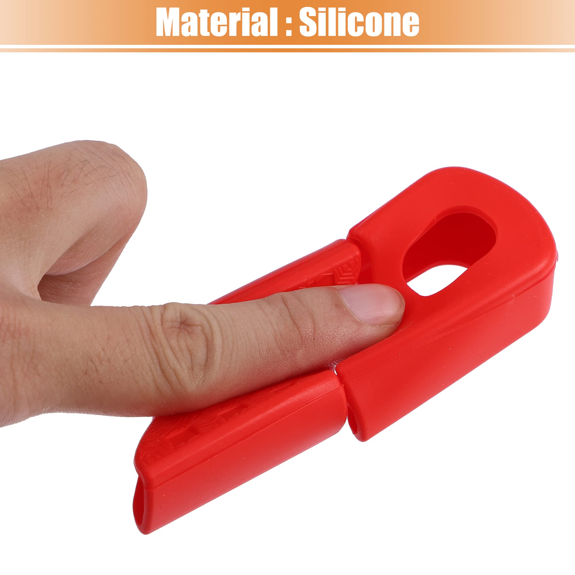ABSOPRO 1 Par Fundas Protectoras de Silicona para Biela de Bicicleta Ciclismo Rojo