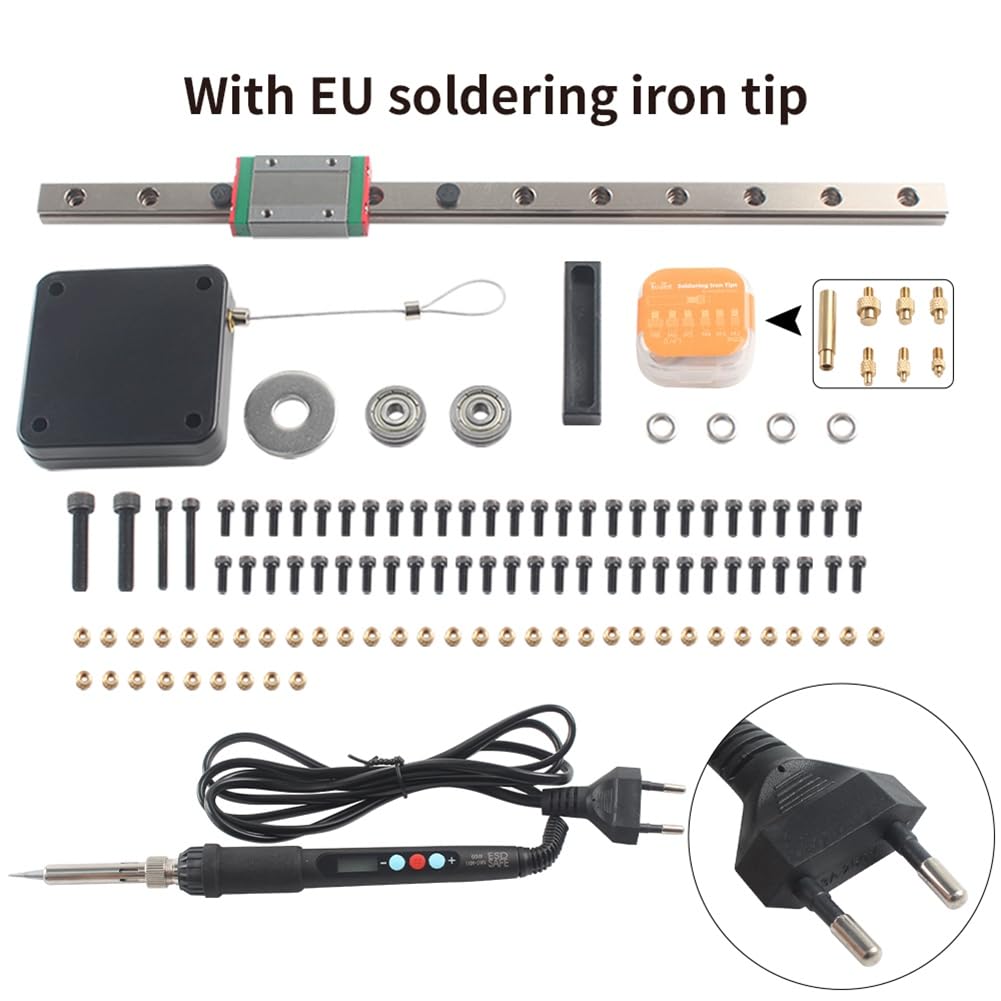 Stealth Kit Heat Set Insert Tool Lötkolben Heat Insert Nut Embedded Kit M2-M8 für 3D-Drucker EU-Stecker