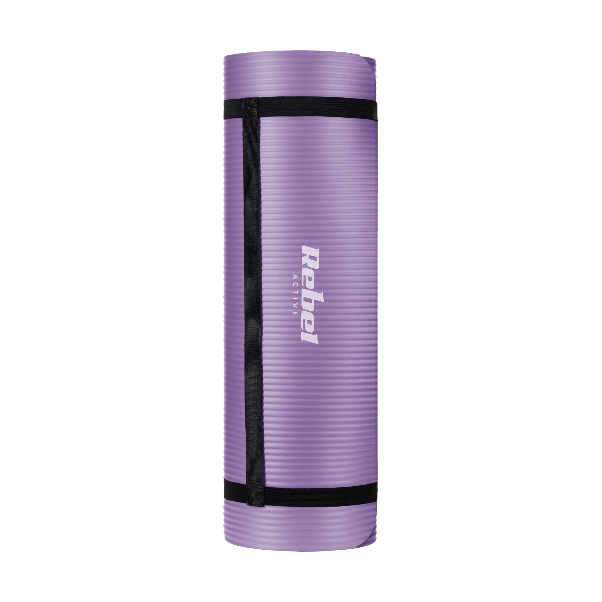 Rebel Mata Gimnastyczna do Ćwiczeń Joga Pilates Fitness 183x61cm Grubość 1cm Materiał NBR Fioletowa RBA-3150-PU