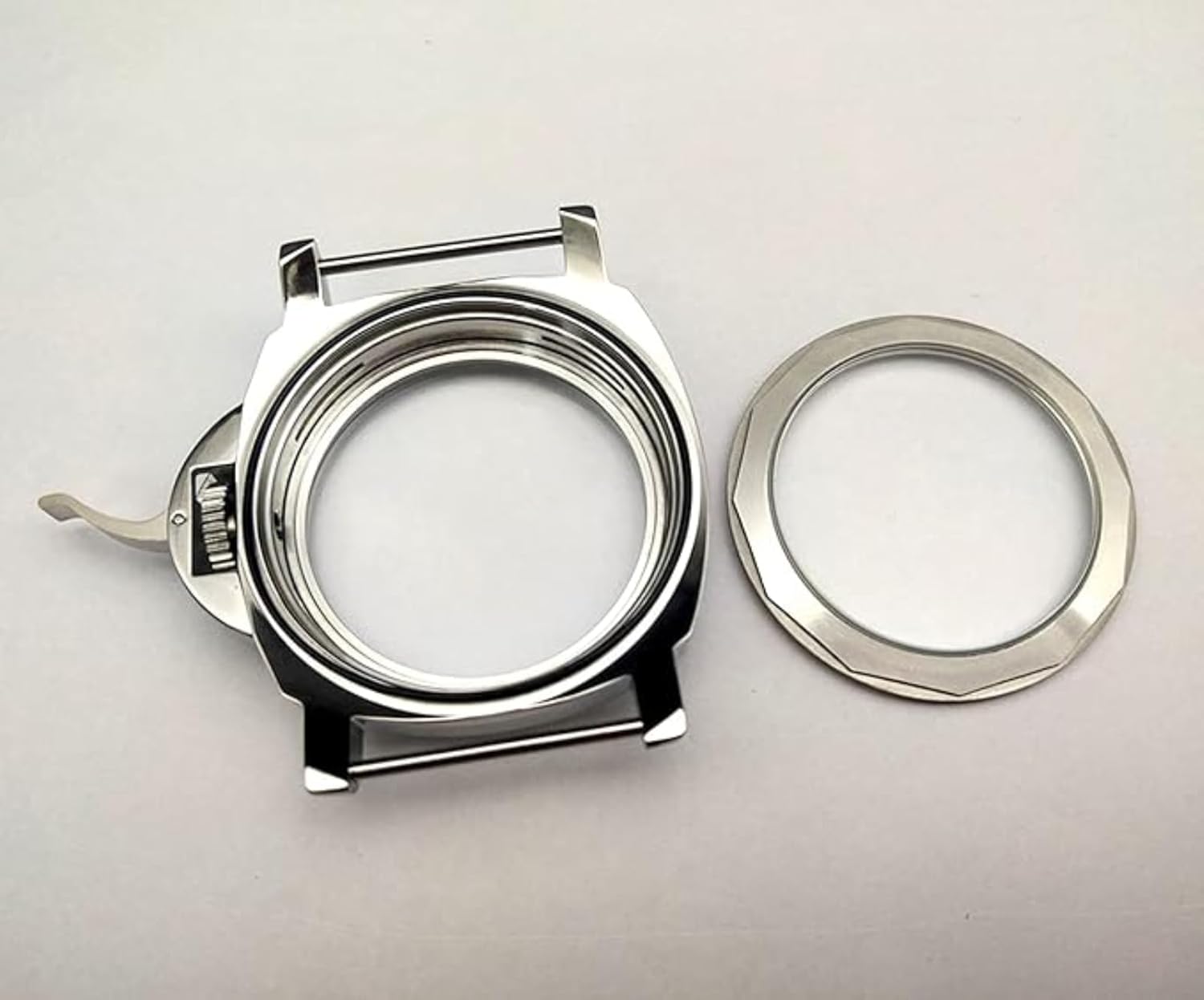 MODJUEGO 44mm Stainless Steel Watch Case Shell for Eta 6497/6498 Seagull ST36 Movement