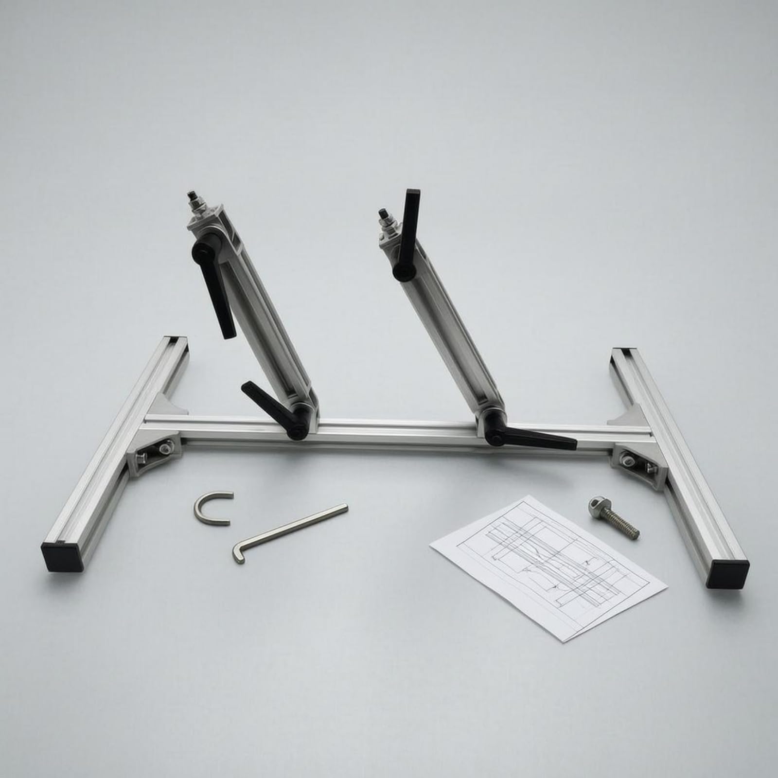 Almencla Soporte Ajustable Universal con Ventosa de Aluminio Brazo con Conector Giratorio y Base de Ventosa Adecuado para Montaje de , Soporte De Doble Columna
