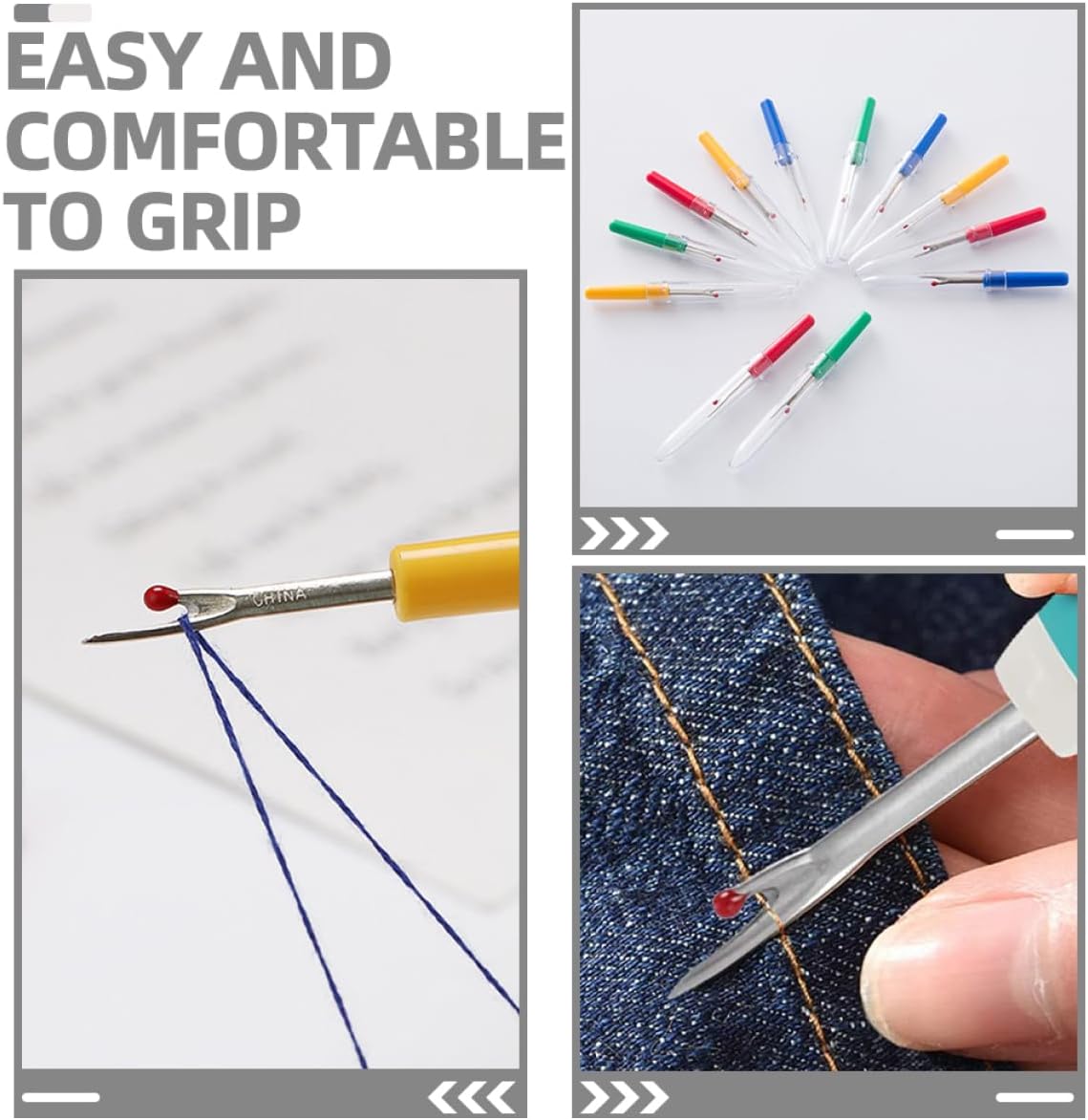 TEHAUX Seam Ripper Handy Thread Cutting Tool for Removal Ergonomic Design for Comfortable Grip for Sewing Enthusiasts and