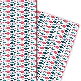 Feines Designer Geschenkpapier Set im kleinen Format (DIN A3+). Ideal für Geschenke bis zu einer Größe eines A4 Blocks. Geeignet als Verpackung, zum Basteln, als Dekopapier von Kartenkaufrausch.de + Passend zu jedem Anlass: Geburt, Taufe, Hochzeit, Firmung, Geburtstag, Adventskalender, Weihnachtsgeschenke. Zum Verpacken von Geschenken aller Art, Geburtstag, Weihnachten, Jubiläum, aber auch für Bastelprojekte und als Deko-Idee wie Tischgedecke