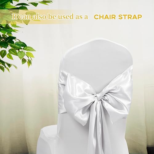 Miniatura 4 de fani Paquete de 12 caminos de mesa de satén blanco de 12 x 108 pulgadas de largo, tela lisa para bodas, banquetes, graduaciones, fiestas de