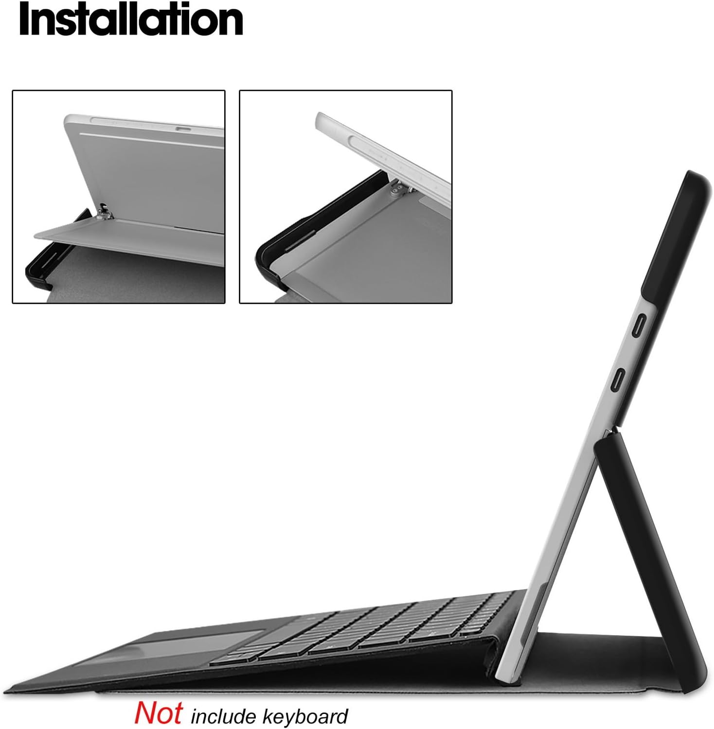 Case for Microsoft Surface Pro 12 12.0 inch 2025 Model, Slim Lightweight Hard Shell Protective Cover with Stand, Compatible with Surface Pro 12 Keyboard (Case Only) -Rose Gold