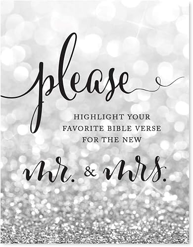 Miniatura 97 de Andaz Press Letreros de fiesta de boda, purpurina plateada brillante, 8.5 x 11 pulgadas, letrero de mesa de postre de recepción de barra de Food