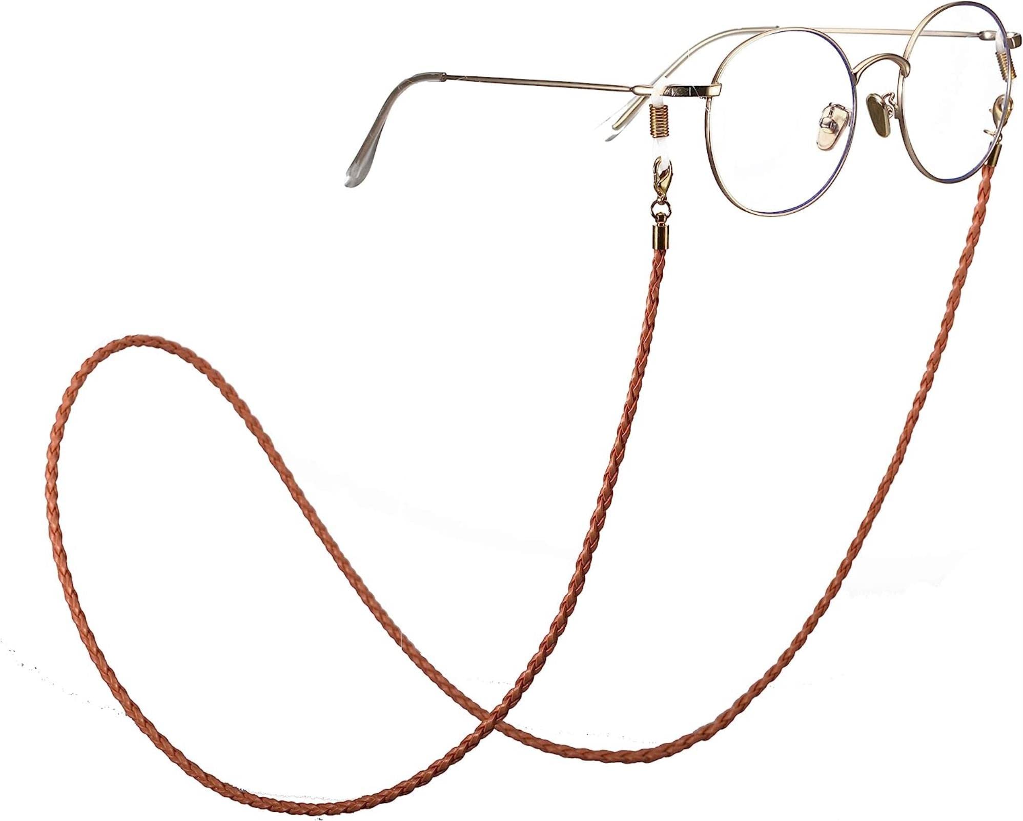 REVAHI Moda PU Cuero anteojos Cadena Sunglass Correa Lectura Titular Correa para Mujeres Hombres