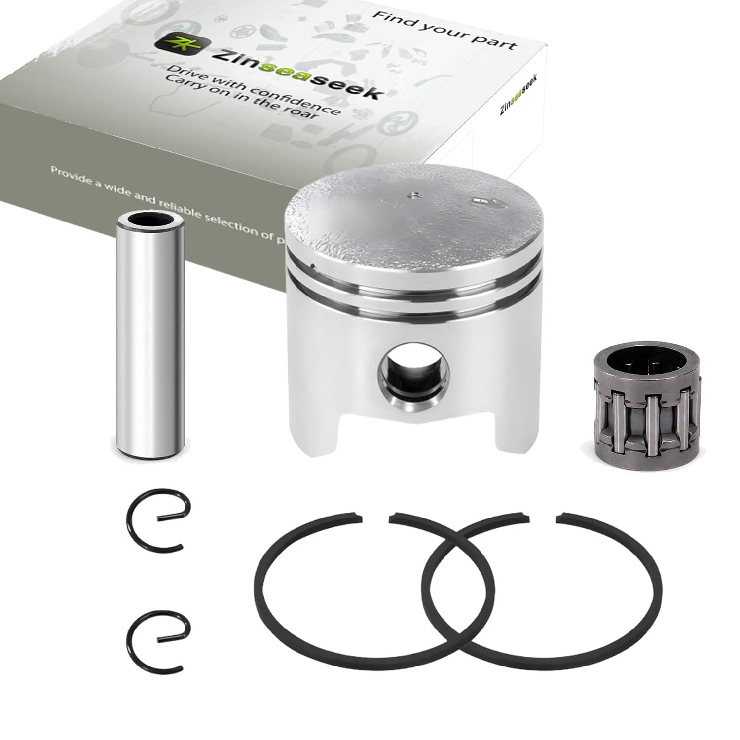 40mm 44mm Cylinder Assembly Piston Assembly for 43cc 47cc 49cc 2 Stroke Engine with Cylinder Piston Ring Circlip Gasket Piston Pin Needle Bearing Spark Plug (44mm-5, Piston)