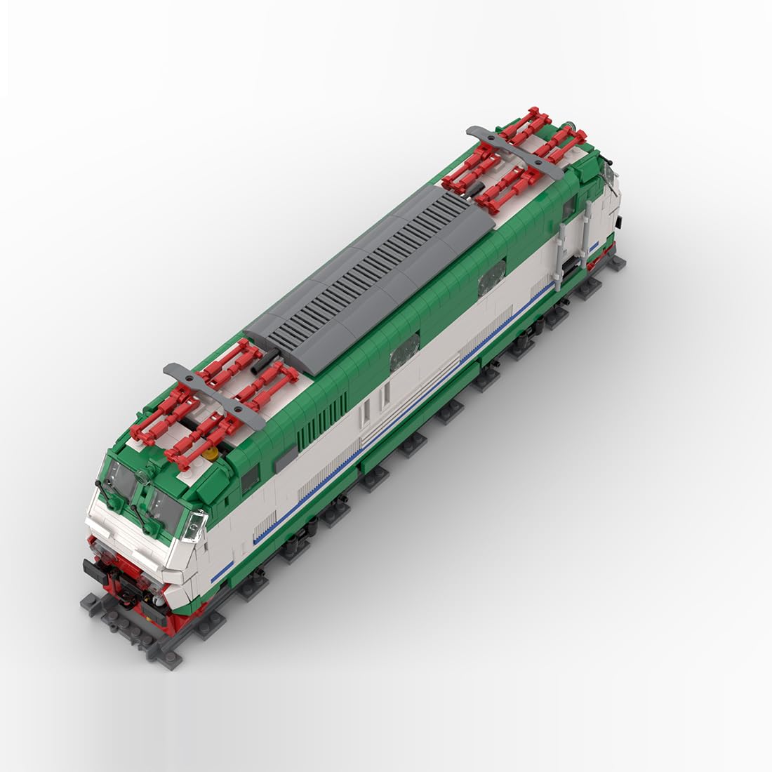 Set di mattoncini da costruzione del treno italiano, 1268+ Set locomotiva XMPR ferrovia, giocattolo da costruzione, modello treno set da costruzione, regali creativi per collezionisti