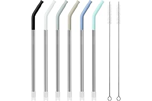 30 oz Straight Metal Straws with Silicone Tip