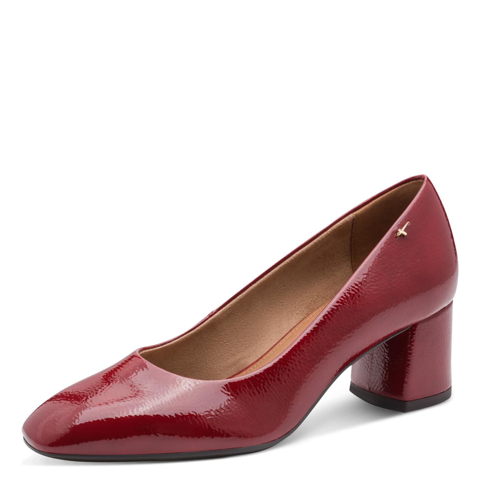 Tamaris Women's Court Shoes with Block Heel, Red (Red Patent), 38