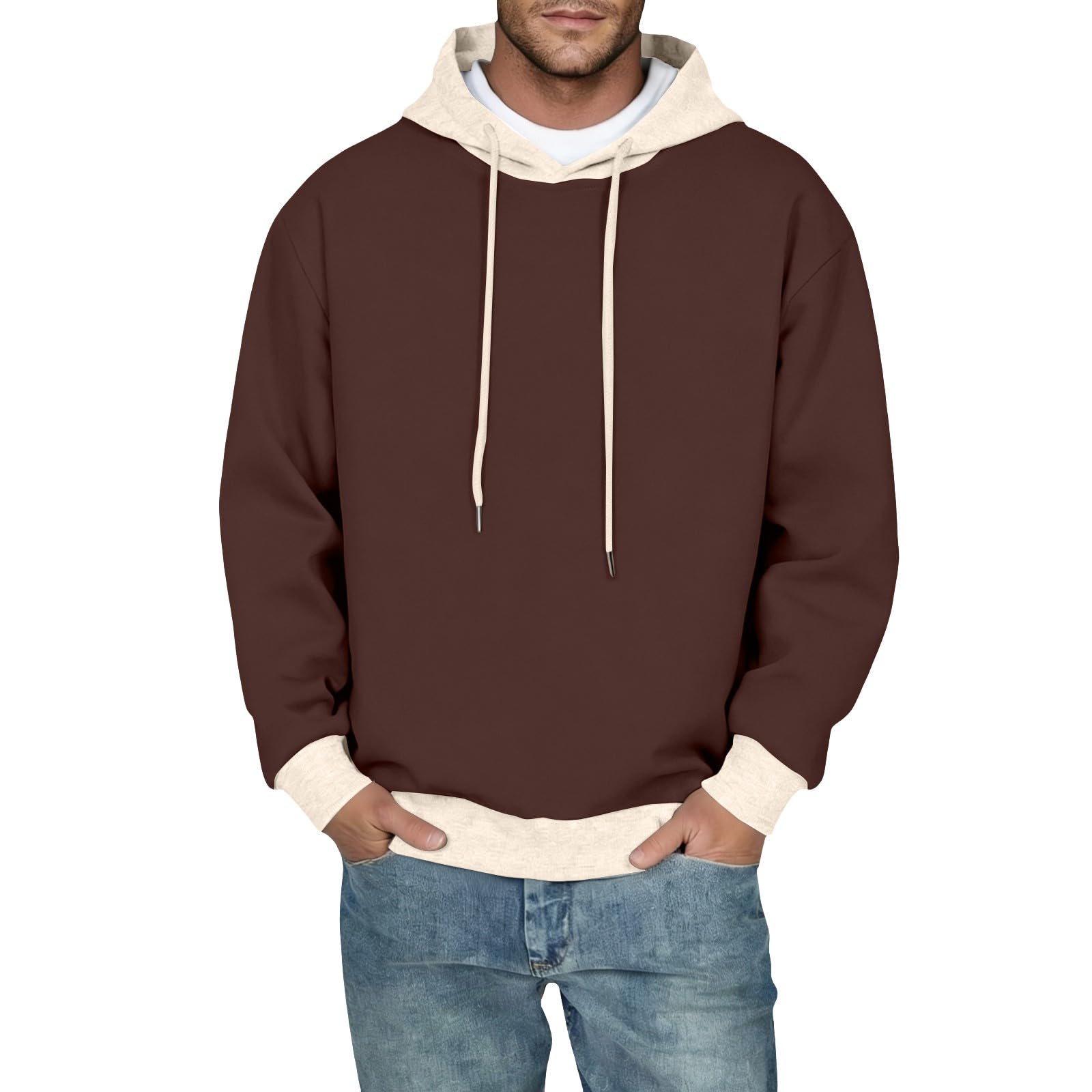 Sudadera sin mangas hombre informal解決衣物臃腫 黑色連帽衛衣 6