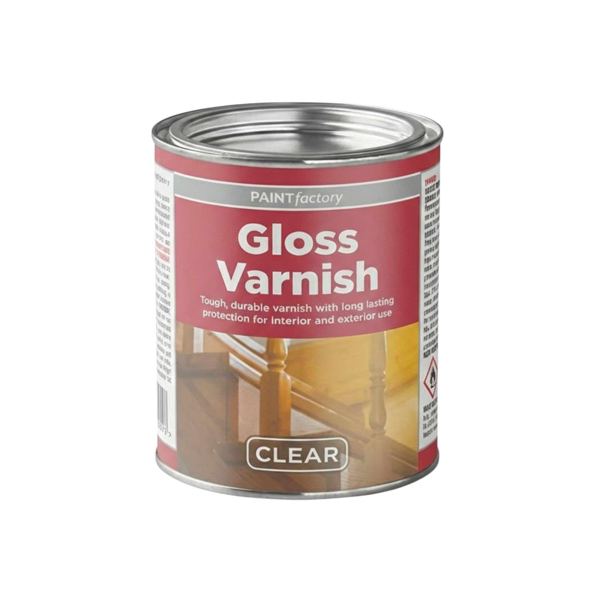AOC24 1pc Clear Gloss Varnish Coating Tin 300ML, Weather-Resistant Gloss Finish, Durable Fast Drying For Interior Exterior Use, Ideal for Metal, Wood, Concrete With Oil Based Long-Lasting Bright Shine — image 1