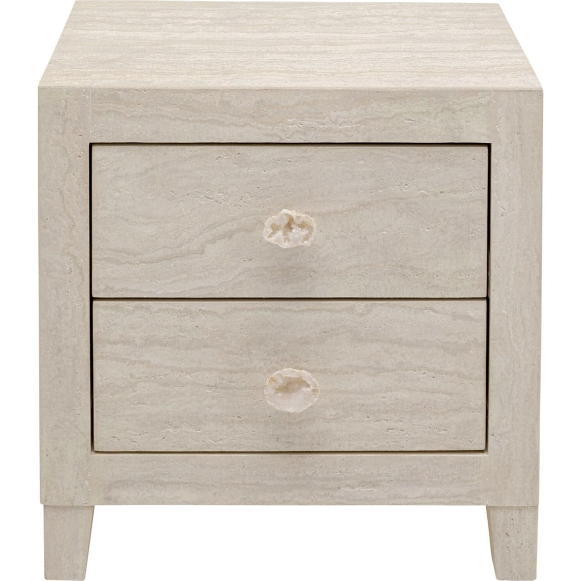 Table de chevet travertino Kare Design : le calme d'une nuit sans bruit