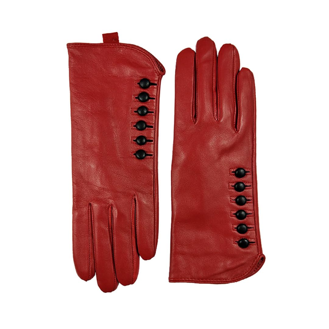 Guanti Da Donna In Pelle Inverno Autunno Donna Moda Pelle Di Capra Guanti Caldi Donna
